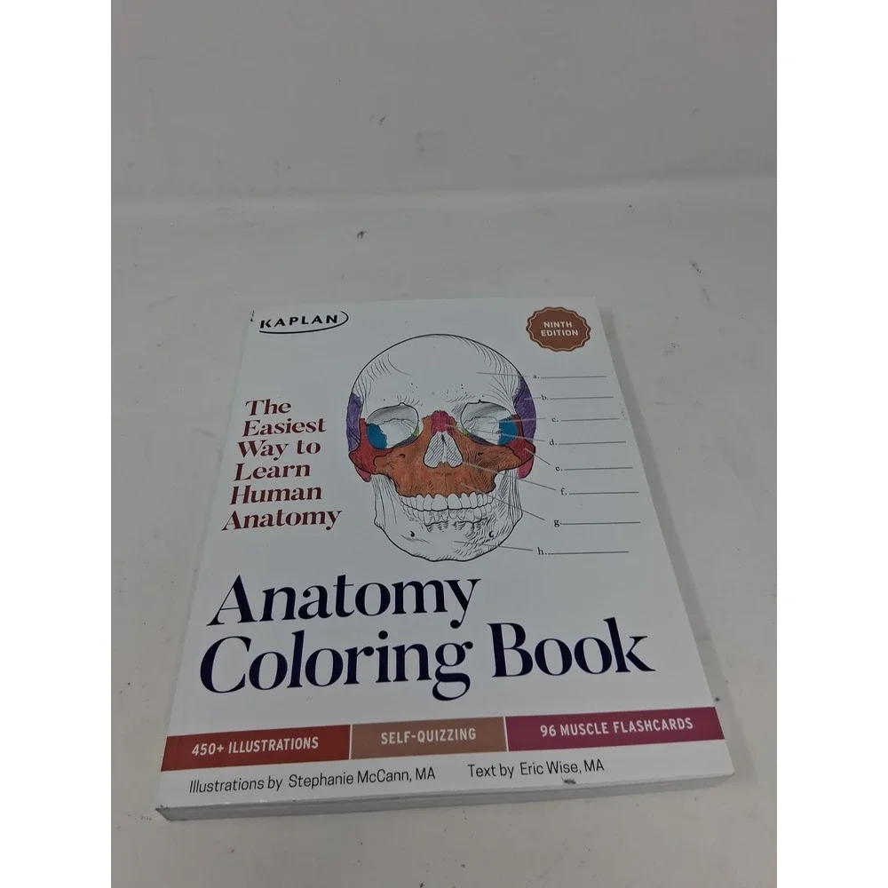 Kaplan Medical Anatomy Coloring Book- Brand New Never Used 9th Edition